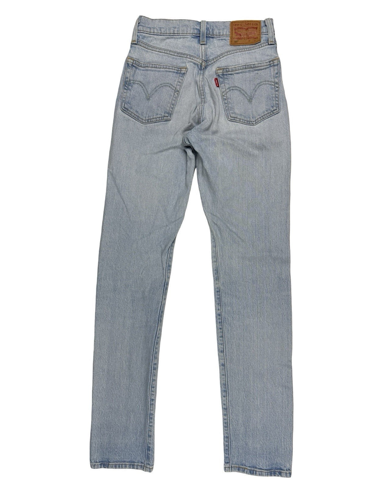Levi's 501 Light Blue Straight Leg Denim Jeans 23W 32L