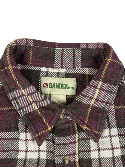 Gander Mountain Red Plaid Cotton Flannel Heavyweight Shirt XL