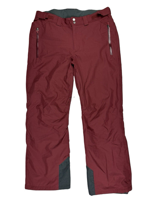 Columbia Burgundy Ride On Omni Tech Waterproof Snow Winter Trousers Large Reg