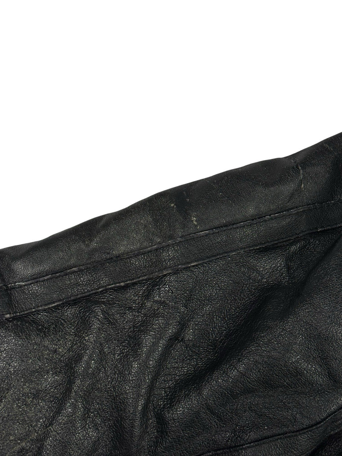 Sergio Benini Retro Y2K Black Fur Lined Hooded Leather Jacket Large