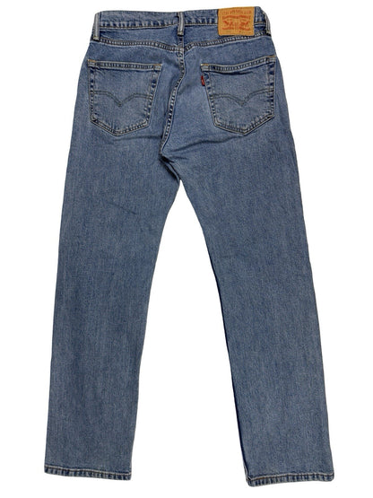 Levi's 505 Blue Regular Straight Leg Denim Jeans 29W 30L