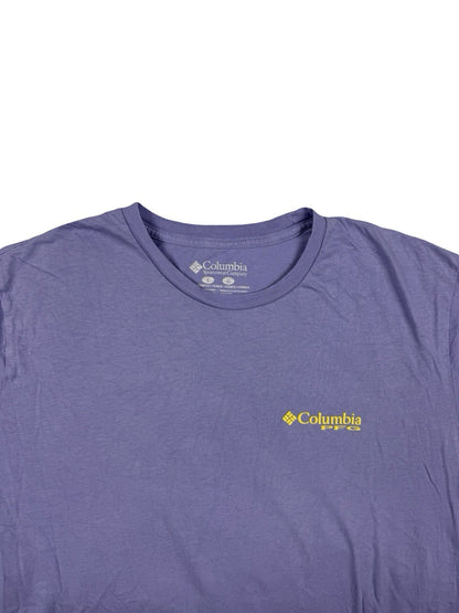 Columbia PFG Purple Fishing Print Cotton Top Large
