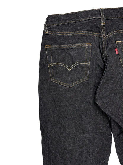 Levi's 501 Dark Blue Denim Grunge Jeans 36W 32L