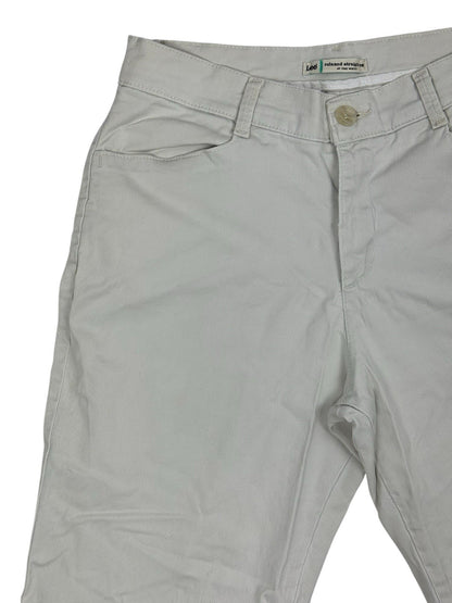 Lee Cream Relaxed Straight Fit Chino Trousers 30W 30L