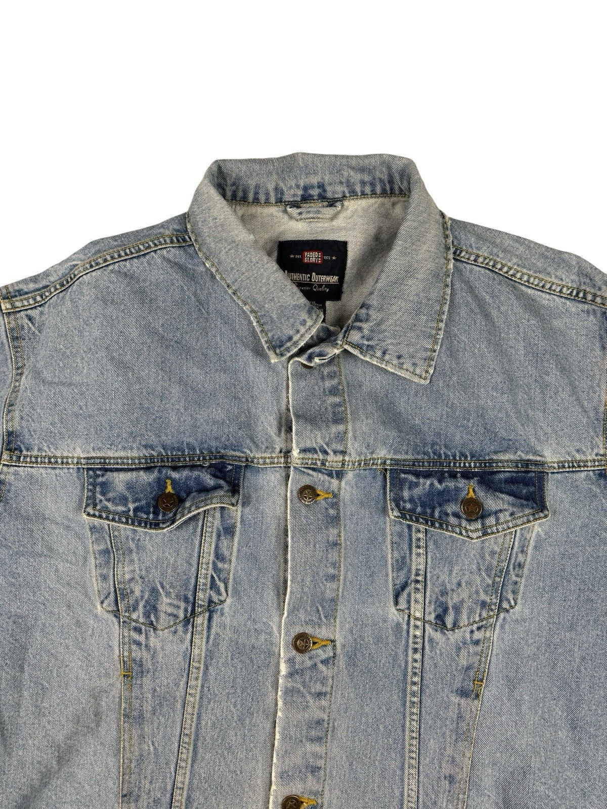 Faded Glory Retro Blue Denim Jacket 2XL