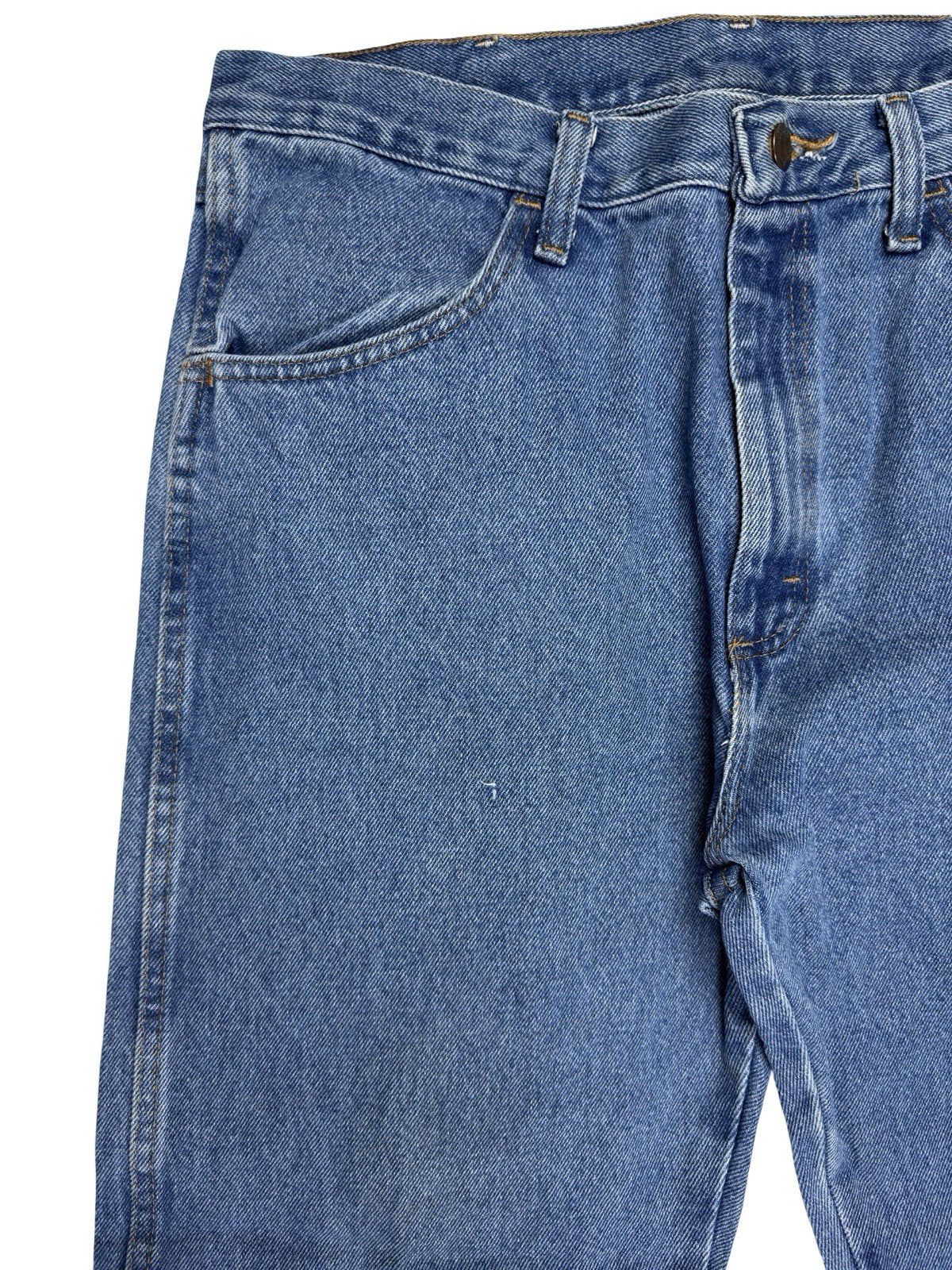 Rustler Wrangler Blue Denim Straight Leg Jeans 34W 32L