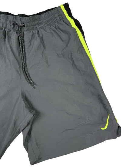 Nike Grey Mesh Web Lined Swim Trunk Shorts Medium