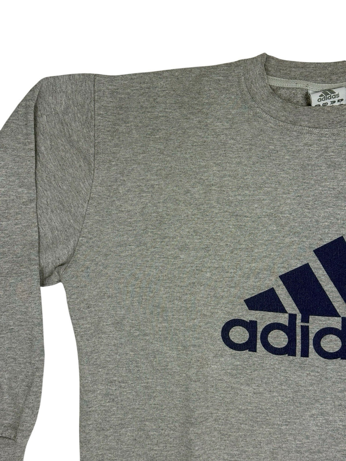 Adidas Retro Grey Printed Pullover Jumper Small