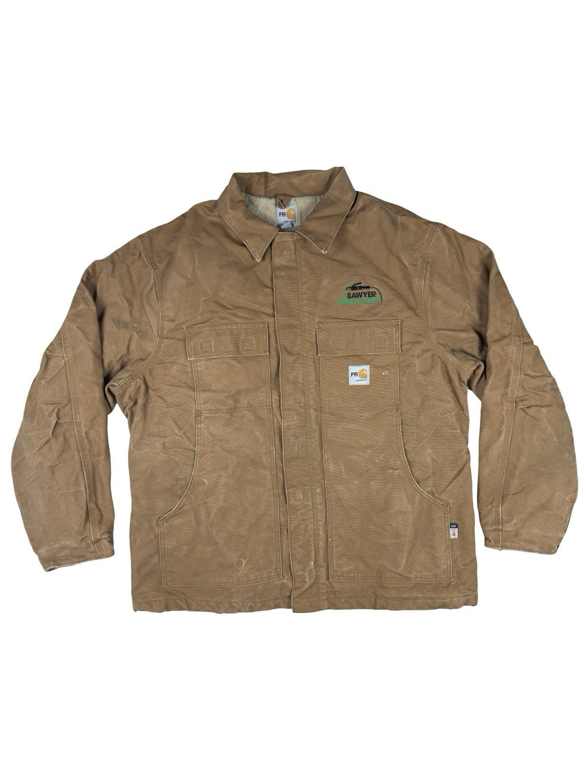 Carhartt FR Flame Resistant Duck Brown Chore Jacket 101618211 XL