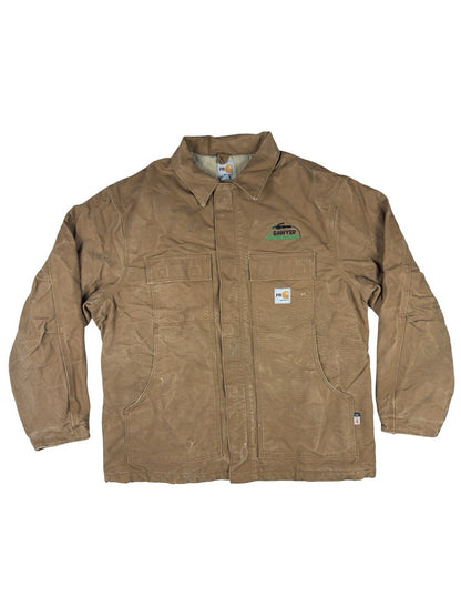 Carhartt FR Flame Resistant Duck Brown Chore Jacket 101618211 XL