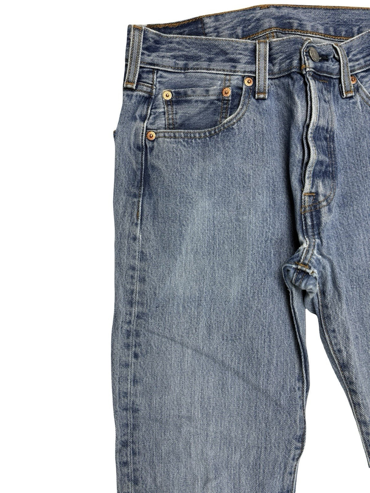 Levi's 501 Light Blue Straight Leg Denim Jeans 28W 30L