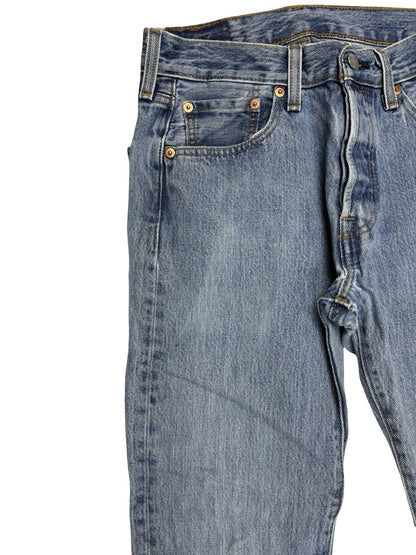 Levi's 501 Light Blue Straight Leg Denim Jeans 28W 30L