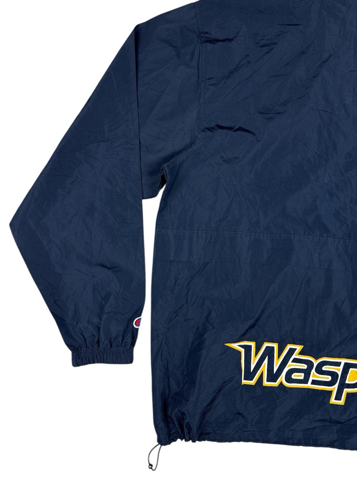 Champion Blue E&H Wasps College Hooded Zip Track Jacket Medium