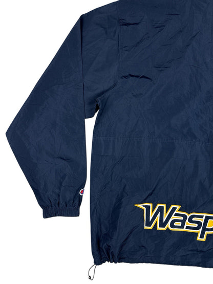 Champion Blue E&H Wasps College Hooded Zip Track Jacket Medium