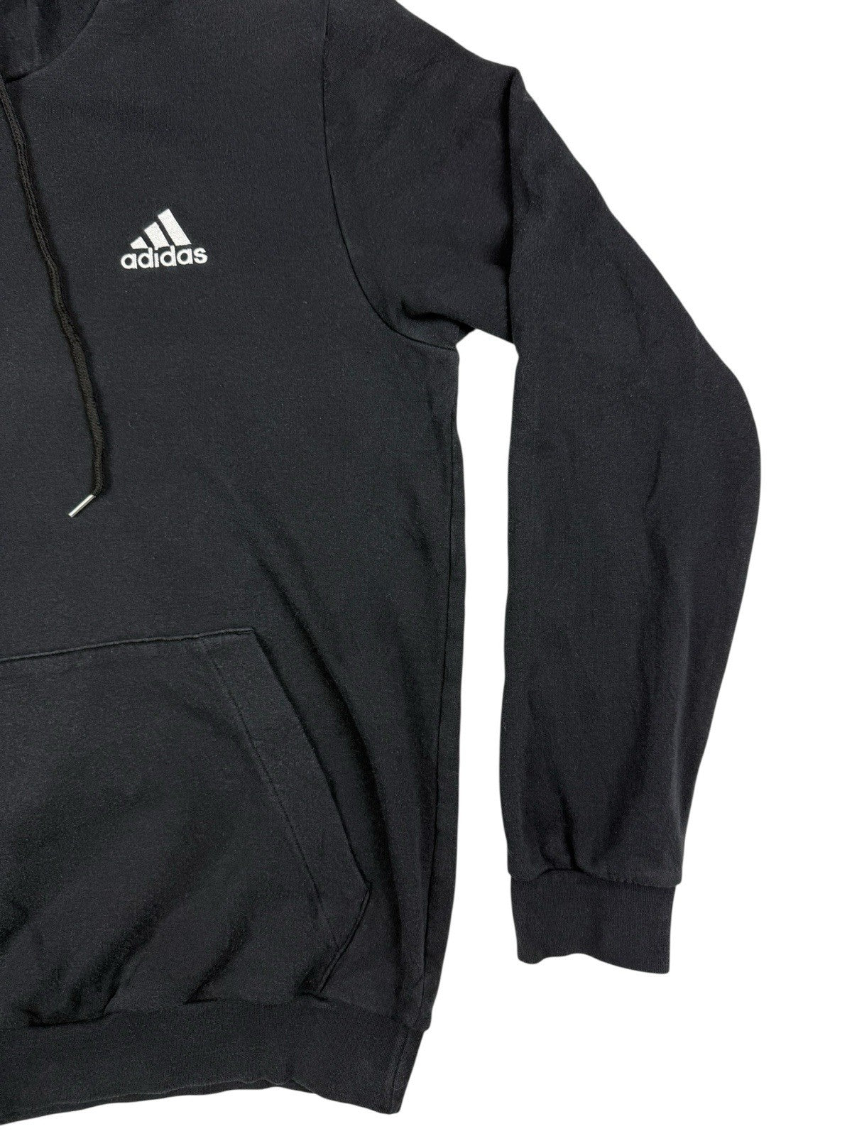 Adidas Black Embroidered Pullover Hoodie Medium
