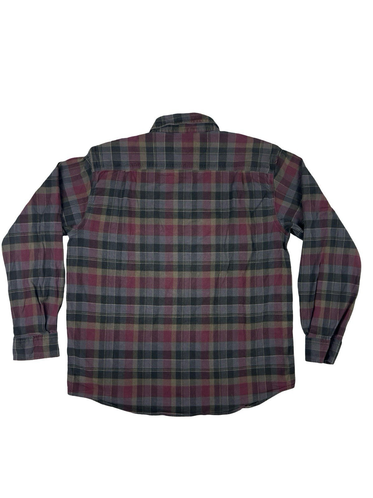 Carhartt Rugged Flex Relaxed Fit Purple Plaid Flannel Shirt Large