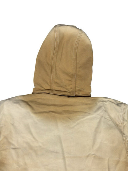 Carhartt J140 Brown Hooded Active Zip Workwear Jacket Large Regular