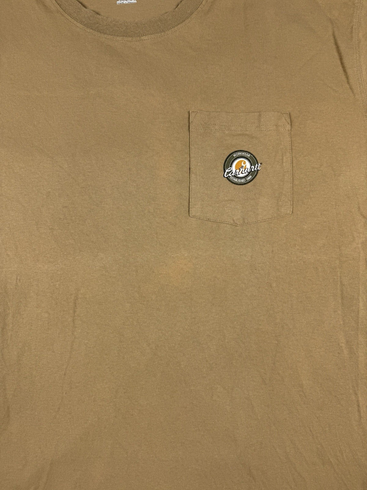 Carhartt Retro Beige Printed Workwear Short Sleeve Top 2XL