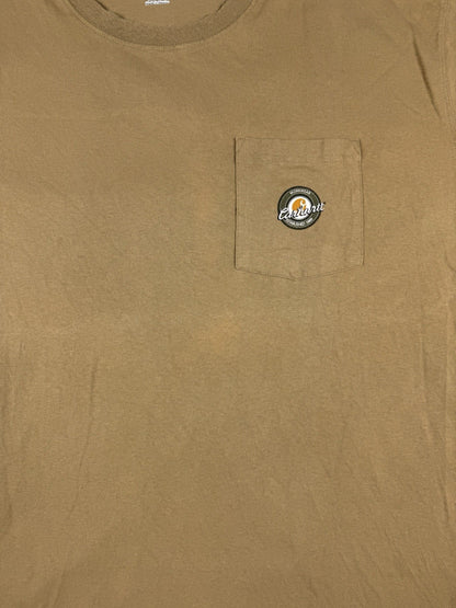 Carhartt Retro Beige Printed Workwear Short Sleeve Top 2XL