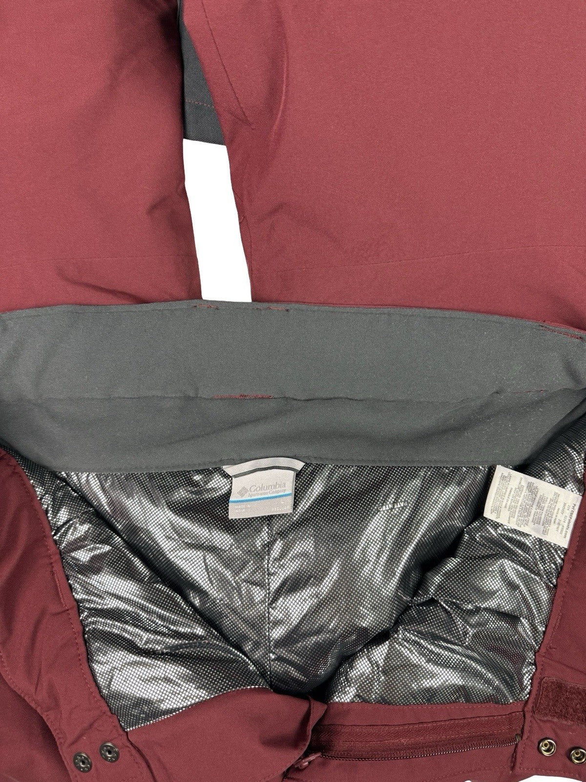 Columbia Burgundy Ride On Omni Tech Waterproof Snow Winter Trousers Large Reg