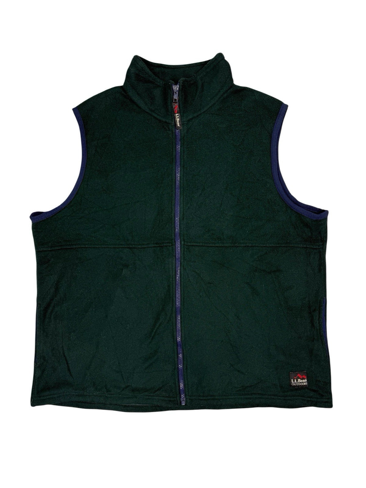 LL Bean Green Micro Pile Fleece Gillet Bodywarmer XL