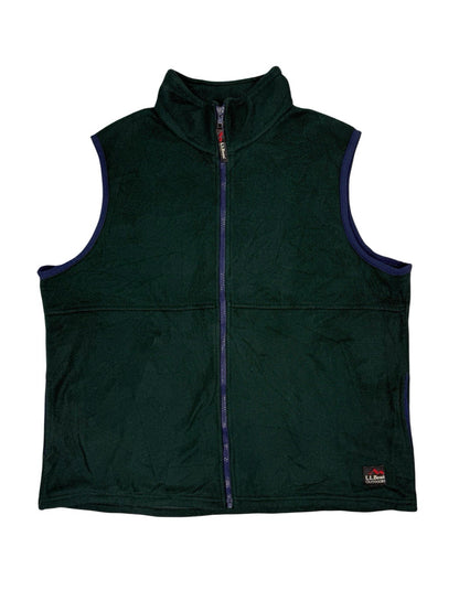 LL Bean Green Micro Pile Fleece Gillet Bodywarmer XL
