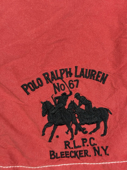 Polo Ralph Lauren Retro Red Big Pony Embroidered Swim Trunk Board Shorts XL