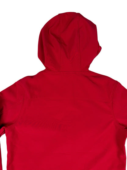 Mountain Warehouse Red Softshell Fleece Lined Hooded Zip Jacket Age 13