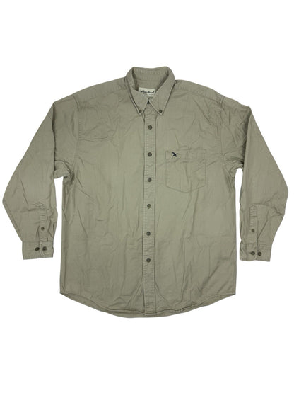 Eddie Bauer Beige Heavy Cotton Collared Shirt Medium