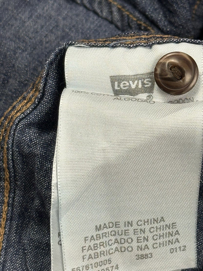 Levi's Blue Cotton Short Sleeve Chambray Shirt Medium