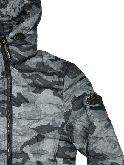 Superdry Grey Camo Fuji Puffer Jacket Medium