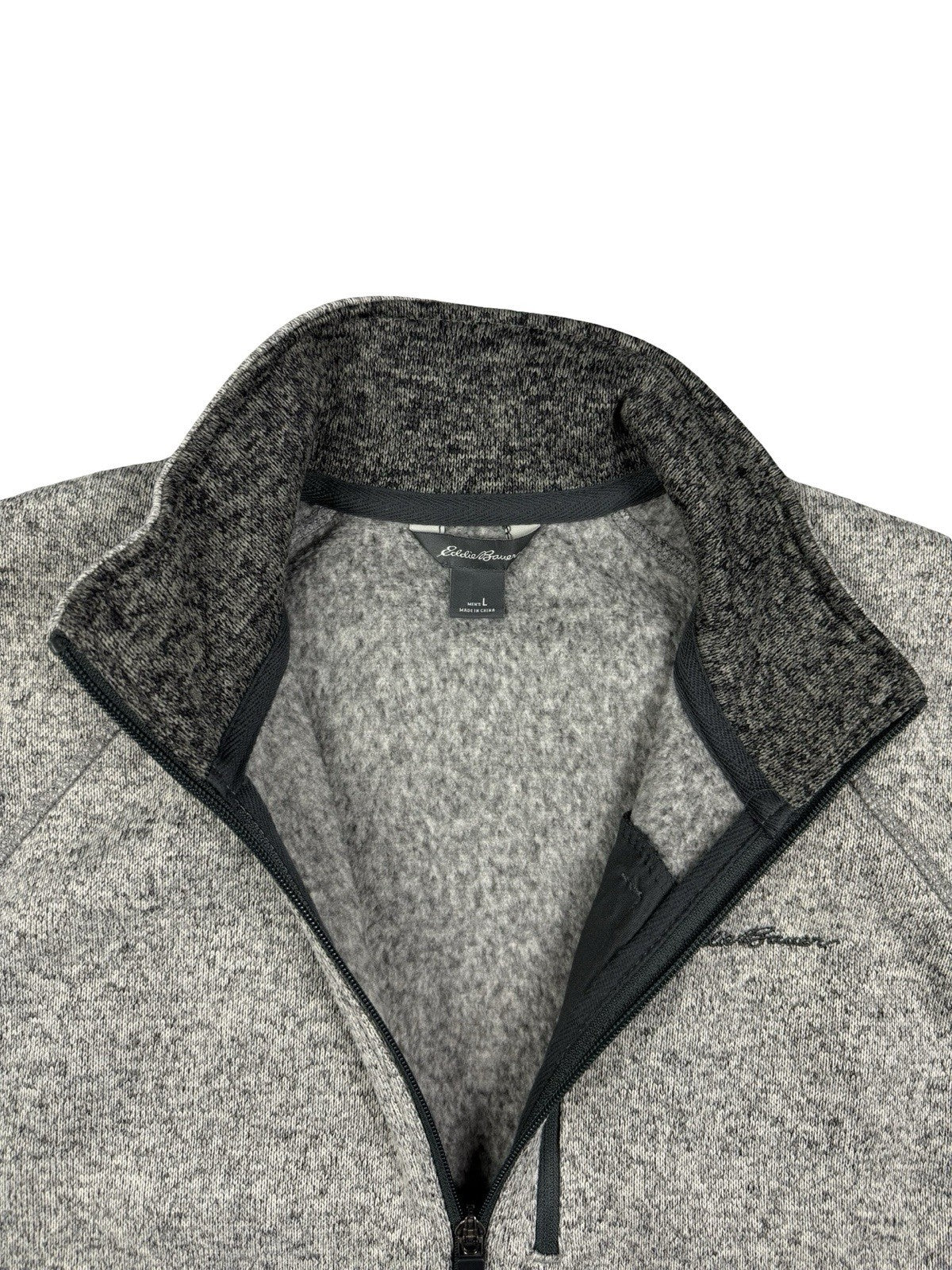 Eddie Bauer Grey Zip Polyester Gilet Body Warmer Large