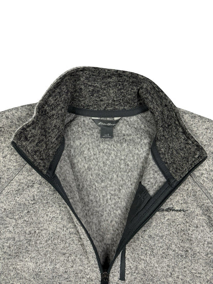 Eddie Bauer Grey Zip Polyester Gilet Body Warmer Large