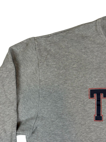 Tommy Jeans Grey Retro Printed Jumper Large
