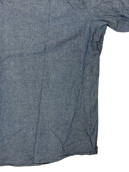 Wrangler Blue Cotton Collared Short Sleeve Shirt 2XL