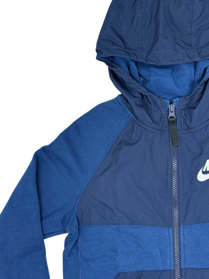 Nike Blue Zip Hooded Jacket Size Youth Medium