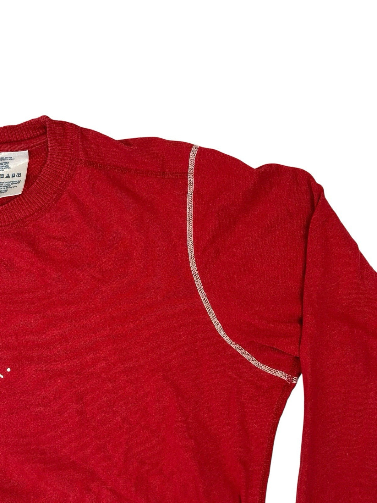 Tommy Hilfiger Red Retro Y2K Printed Cotton Sweater Jumper XL