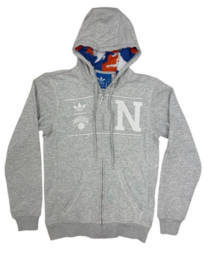 Adidas Grey New York Knicks Zip Hoodie XS