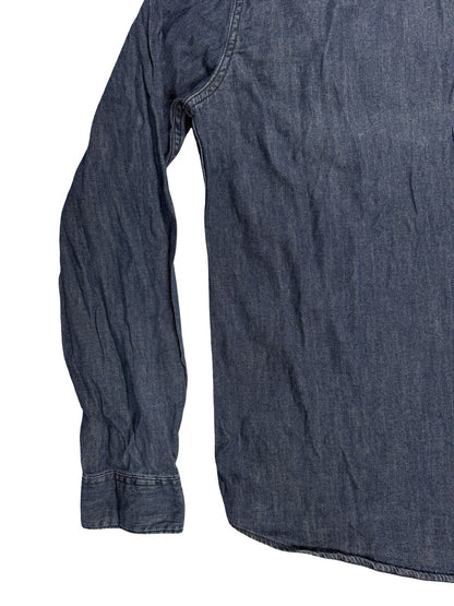 Levi's Blue Pearl Snap Western Denim Shirt Large