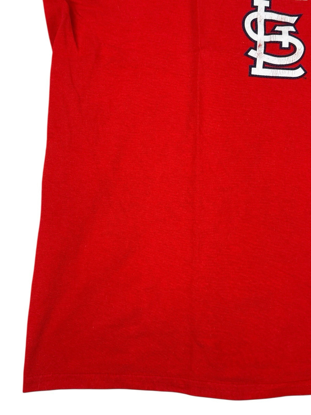 MLB Red St Louis Cardinals Retro Printed Cotton Top Large