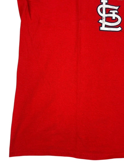 MLB Red St Louis Cardinals Retro Printed Cotton Top Large