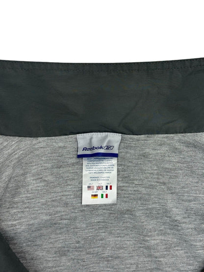 Reebok Grey Retro Lined Zip Track Jacket 2XL