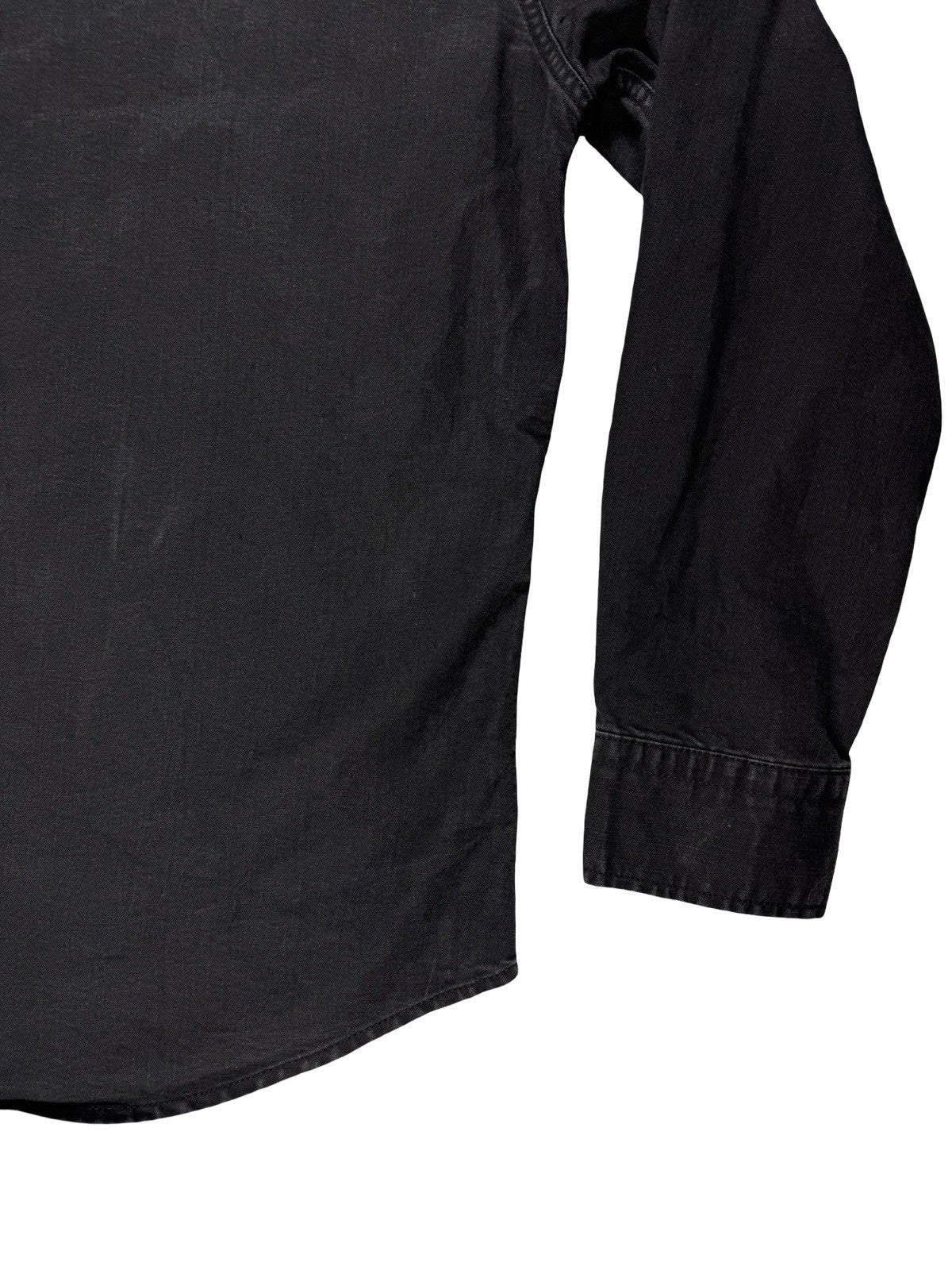 Levi's Faded Black Pearl Snap Western Denim Shirt Large