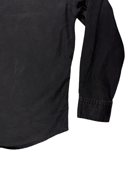 Levi's Faded Black Pearl Snap Western Denim Shirt Large