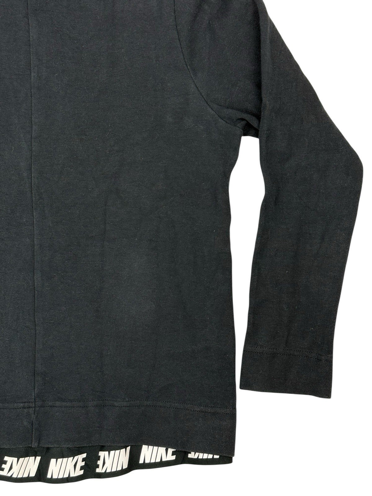 Nike Black Zip Through Printed Logo Running Hoodie Jacket Small