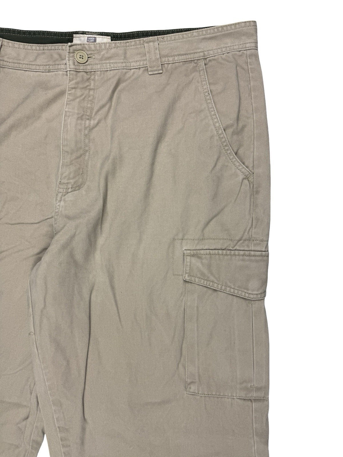 Faded Glory Beige Tapered Fit Cargo Trousers 38W 30L
