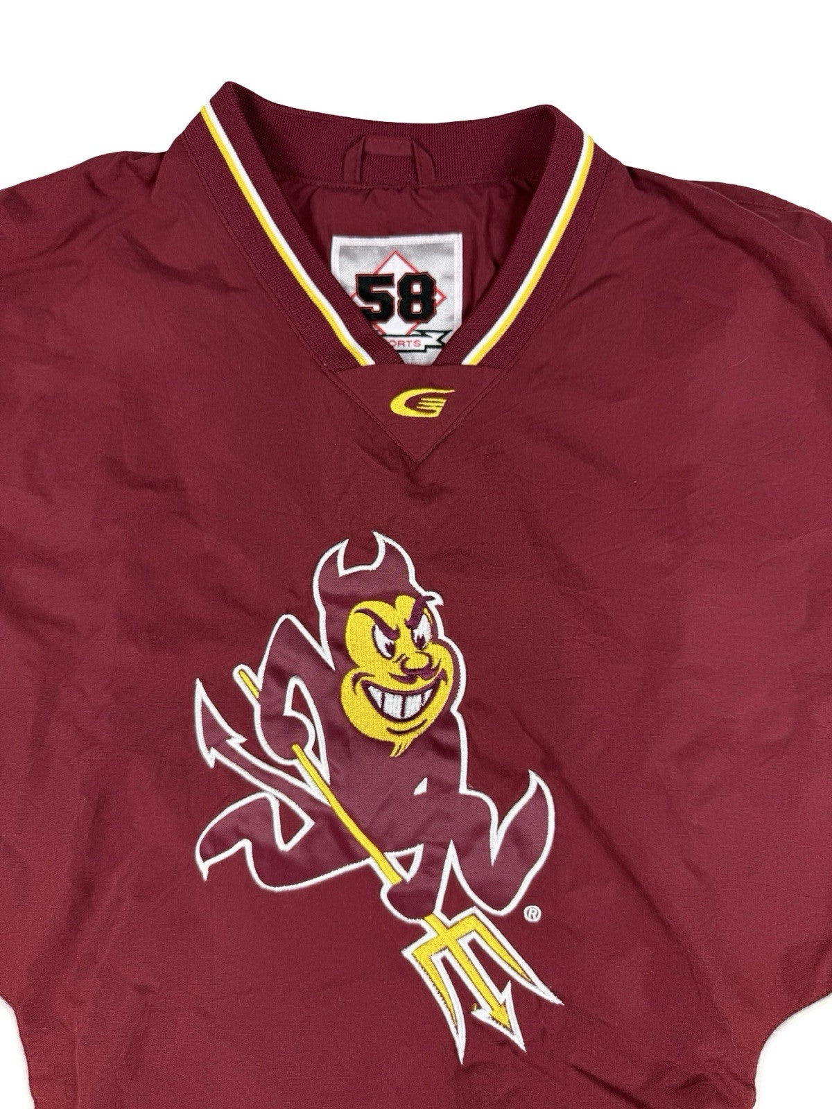 Arizona State University Maroon ASU Sun Devils Pullover Jumper Windbreaker Small