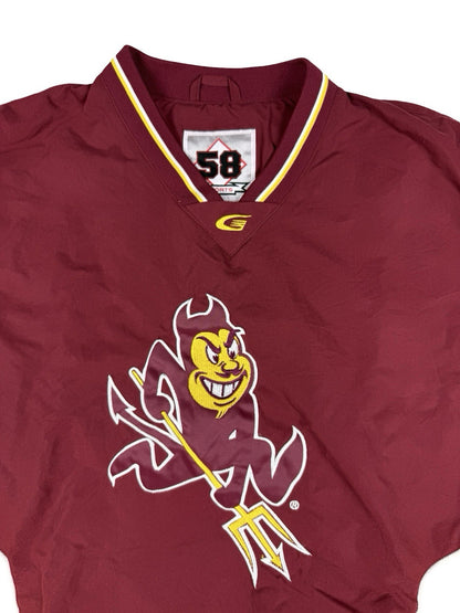 Arizona State University Maroon ASU Sun Devils Pullover Jumper Windbreaker Small