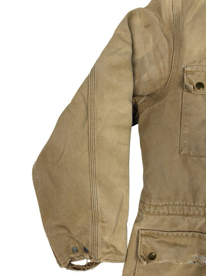 Carhartt PB1321 Tan Washed Duck Trail Parka Blanket Lined 90s Jacket Large