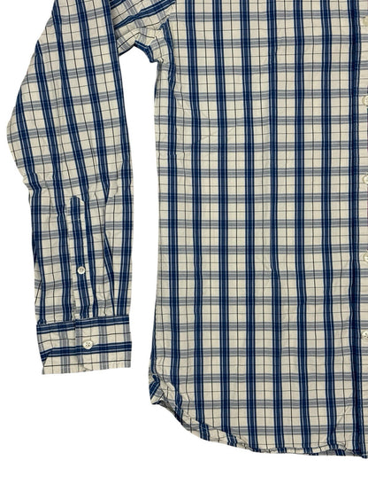 Timberland Blue Plaid Slim Fit Collared Shirt Medium